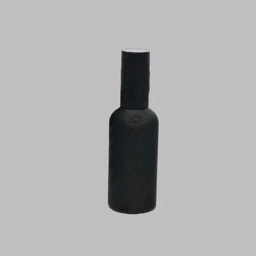 Glass Bottle Matte Black & Atomiser - The Fragrance Room