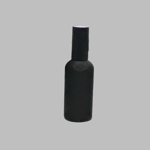 Glass Bottle Matte Black & Atomiser - The Fragrance Room