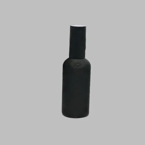 Glass Bottle Matte Black & Atomiser - The Fragrance Room