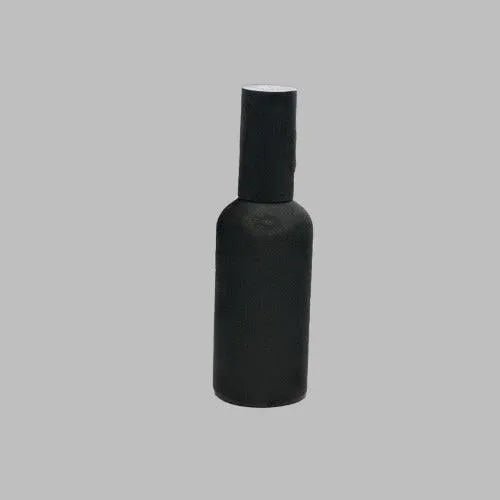 Glass Bottle Matte Black & Atomiser - The Fragrance Room
