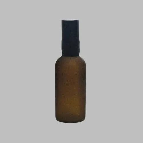 Glass Bottle Frosted Amber & Atomiser - The Fragrance Room