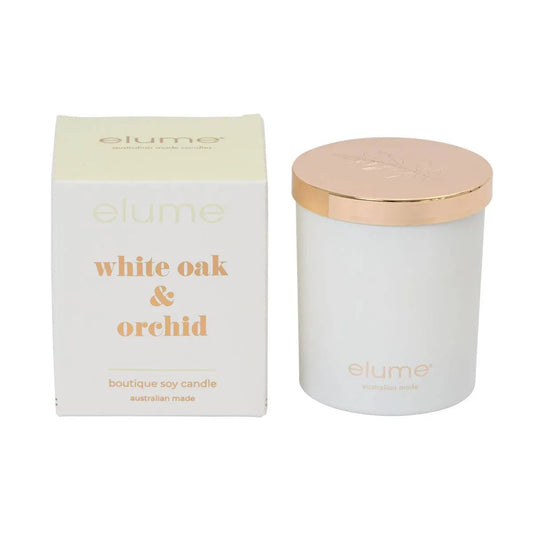 Boutique Soy Candle White Oak & Orchid - The Fragrance Room