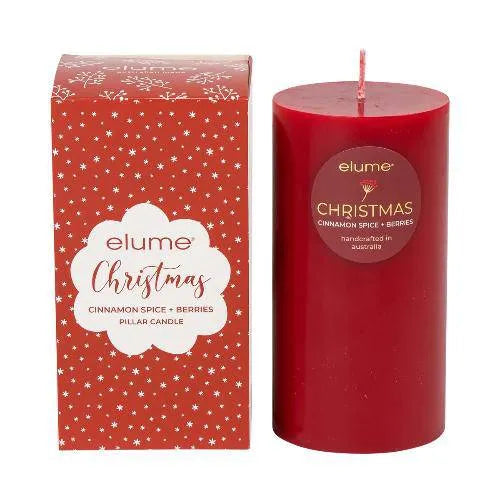 Cinnamon Spice & Berries Pillar Candle - The Fragrance Room