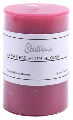 Japanese Plum Bloom Pillar Candle