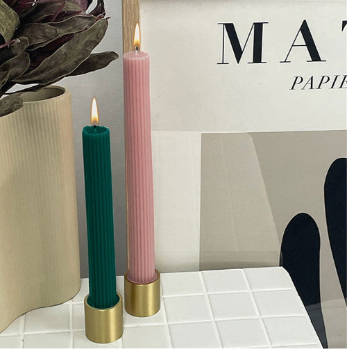 Australian Place Candlesticks 2pc Coconut Milk & Saffron