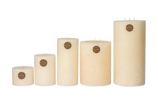 Rustic Cream 15cm X 30cm Pillar Candle - The Fragrance Room