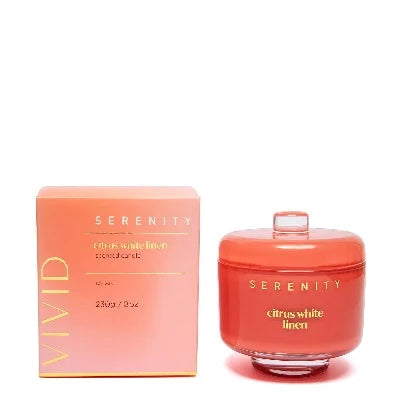 Citrus White Linen 230g Vivid Candle Jar