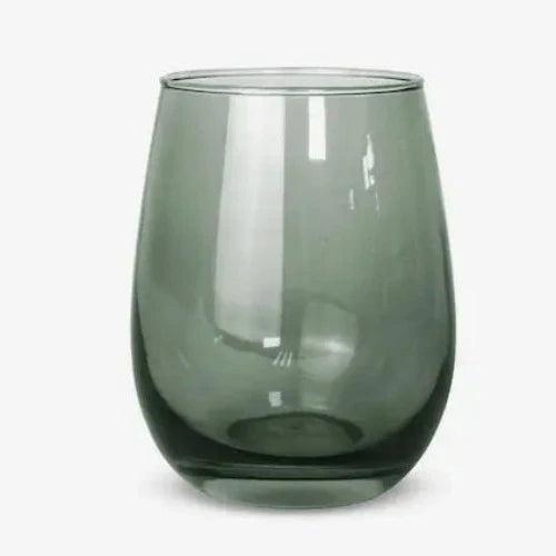 Allure Stemless Candle Glassware Smokey Green - The Fragrance Room