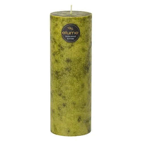 Cedarwood & Moss Pillar Candles - The Fragrance Room