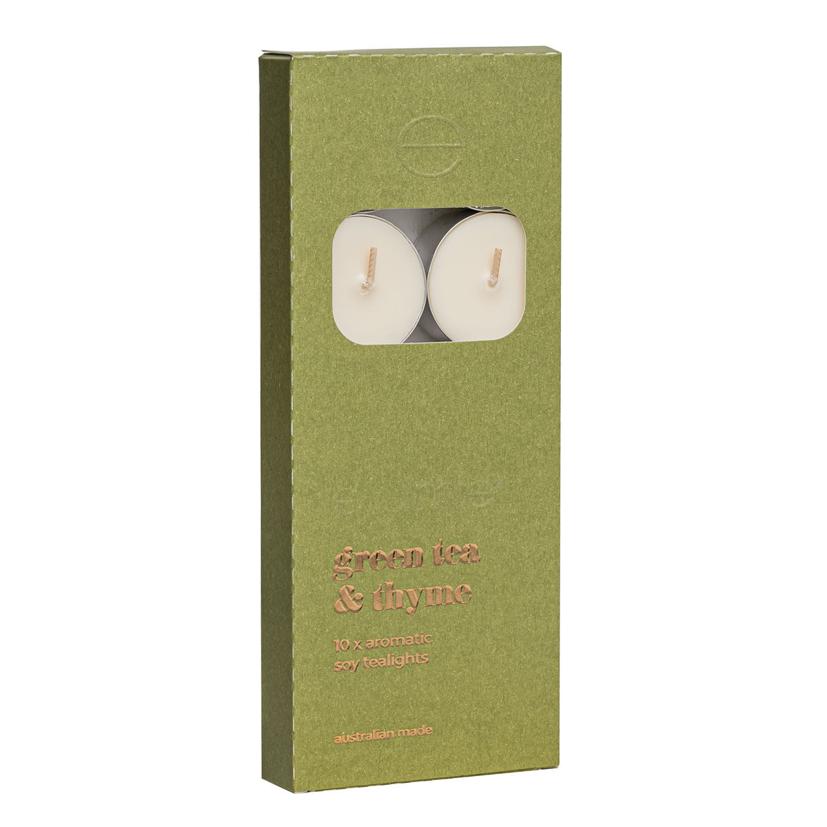 Green Tea & Thyme Tealights Pack of 10