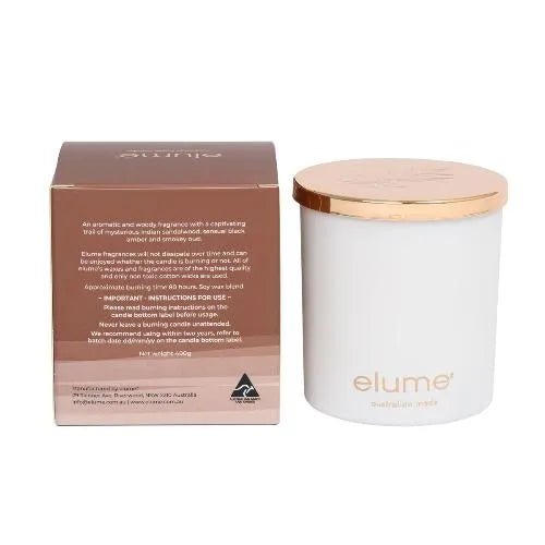 Sandalwood Black Amber Soy Candle - The Fragrance Room