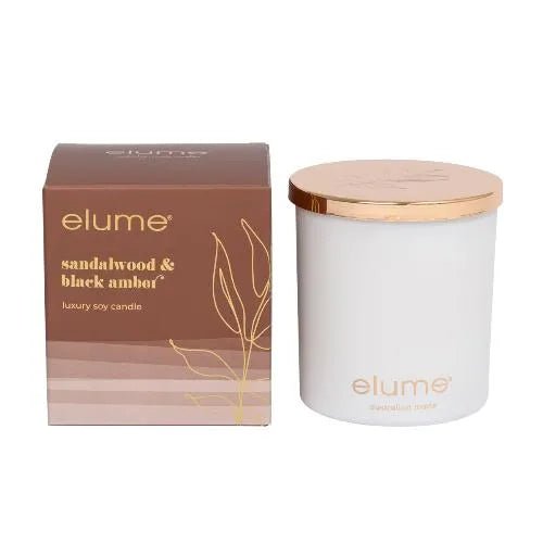 Sandalwood Black Amber Soy Candle - The Fragrance Room