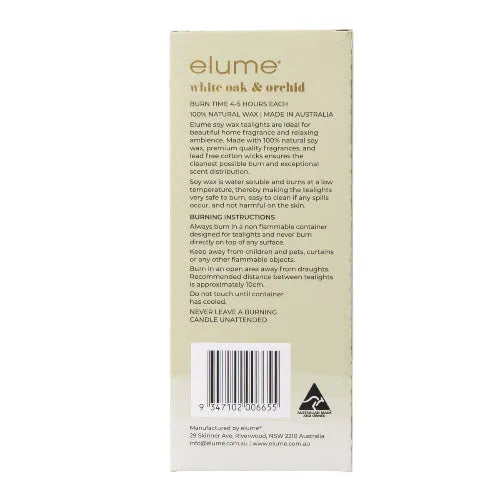 White Oak & Orchid Tealights