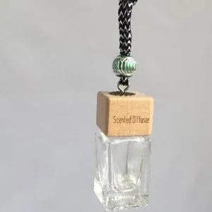 Hanging Diffuser Cubic Bottle 10ml-Natural Wood - The Fragrance Room