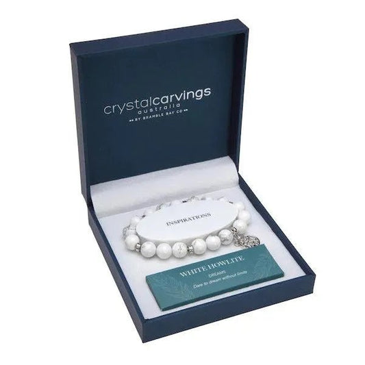 Turtle Charm Bracelet White Howlite - The Fragrance Room