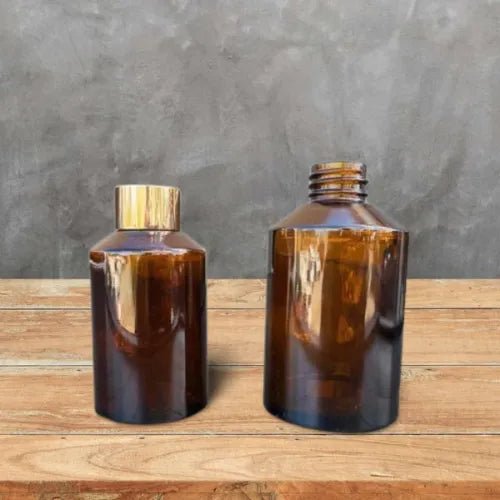 Amber Glass Diffuser Bottle Inc Collar - The Fragrance Room
