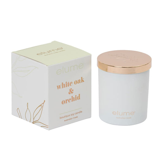 Boutique Soy Candle White Oak & Orchid - The Fragrance Room