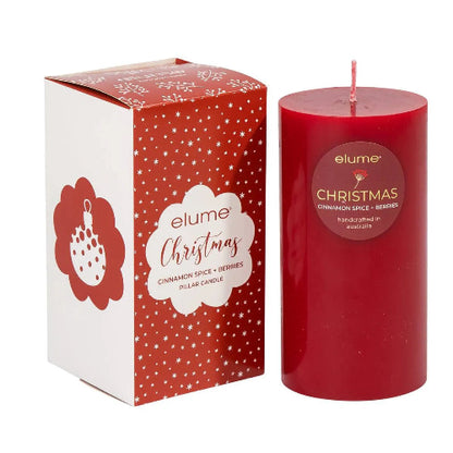 Cinnamon Spice & Berries Pillar Candle - The Fragrance Room