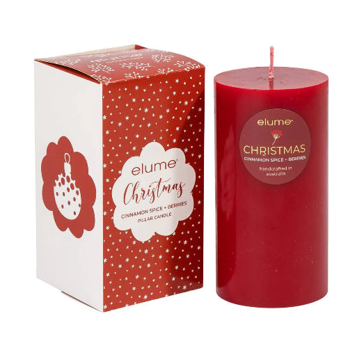 Cinnamon Spice & Berries Pillar Candle - The Fragrance Room