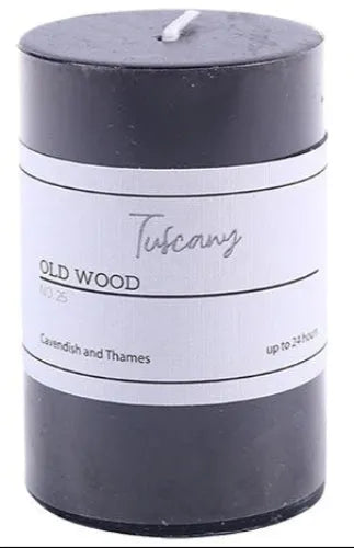 Old Wood Pillar Candle