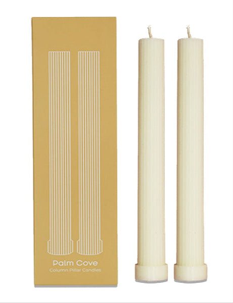 Australian Place Candlesticks 2pc Coconut Milk & Saffron