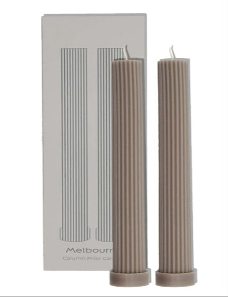 Australian Place Candlesticks 2pc Chocolate Espresso