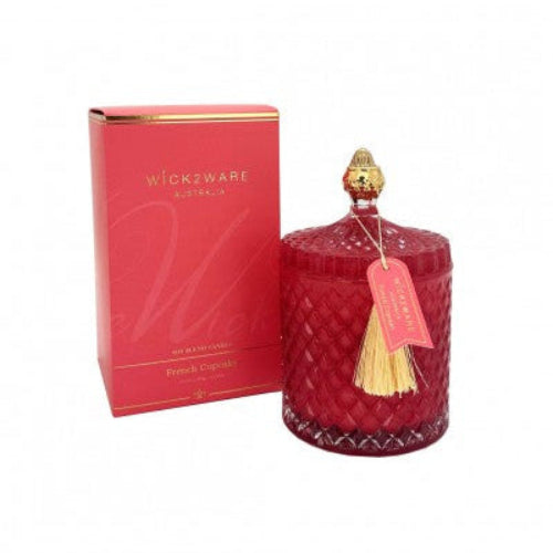 Candle Jar Red French Cupcake