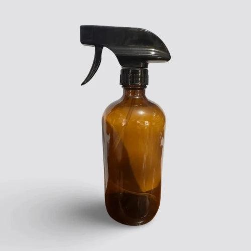 Amber Glass Bottle 500ml Inc Black Trigger Spray - The Fragrance Room