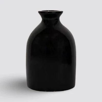 Ceramic Reed Diffuser Vessel Black - The Fragrance Room