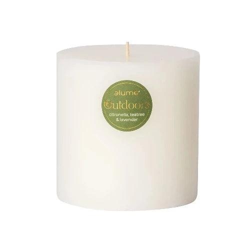 Citronella Lavender & Tea Tree Outdoor Candle White 4x4 - The Fragrance Room