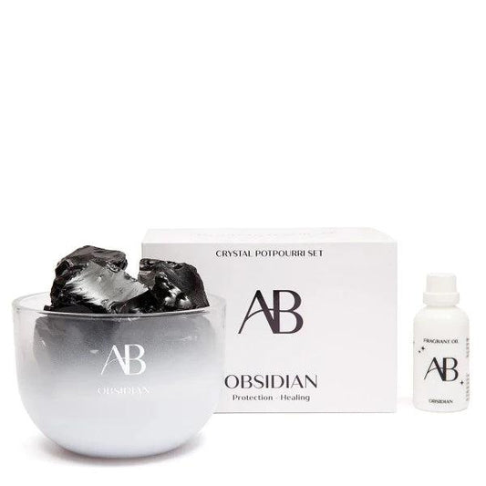 Crystal PotPourri Set Obsidian - The Fragrance Room