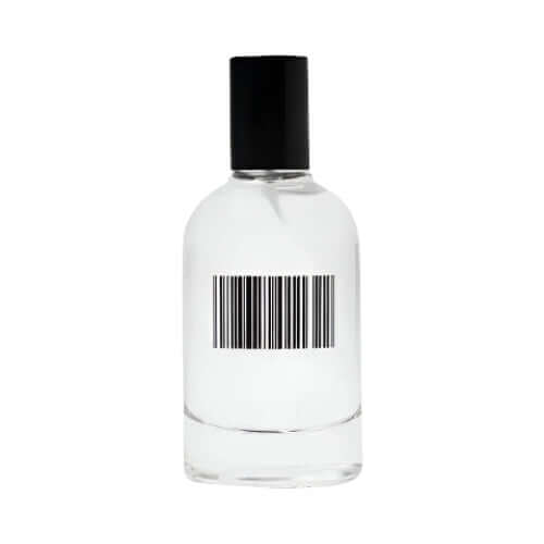 Dedcool Type Fragrance Oil bottle with a barcode, showcasing a sleek and elegant design.