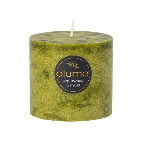Cedarwood & Moss Pillar Candles