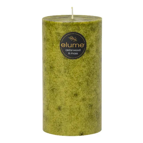 Cedarwood & Moss Pillar Candles