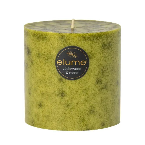 Cedarwood & Moss Pillar Candles