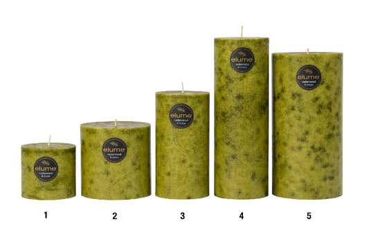Cedarwood & Moss Pillar Candles