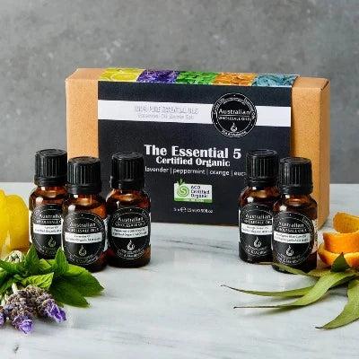 Essential Oil Pack The Essential 5 Certified Organic - The Fragrance Room