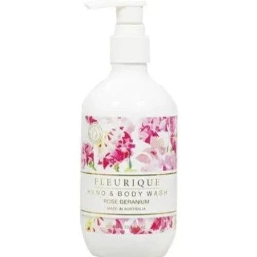 Fleurique Hand & Body Wash 300ml Rose Geranium - The Fragrance Room