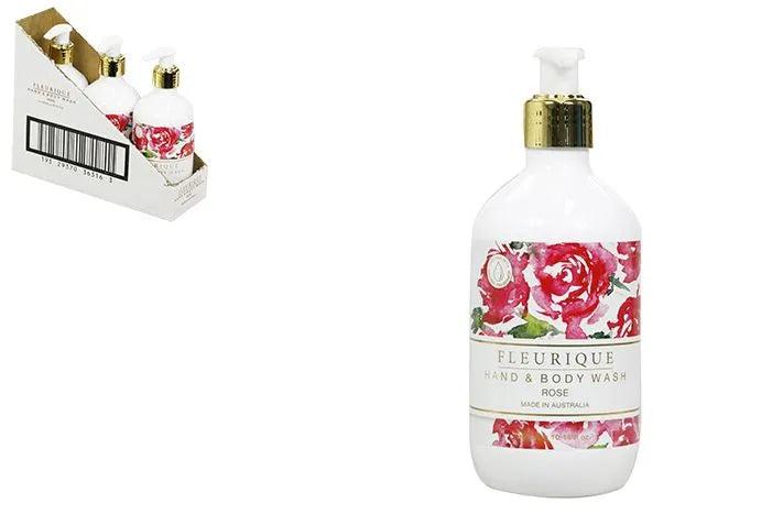 Fleurique Hand & Body Wash 300ml Rose - The Fragrance Room