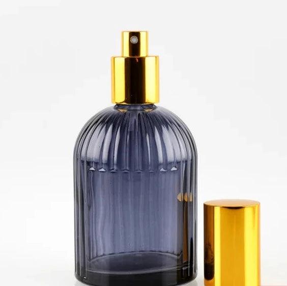 Glass Bottle & Atomiser 250ml Ribbed - The Fragrance Room