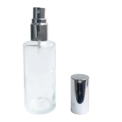 Glass Bottle & Silver Atomiser 100ml - The Fragrance Room
