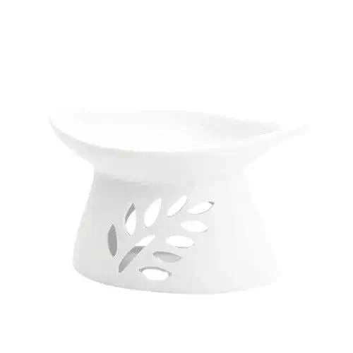 Oil Burner White Rain Tree Leaf - The Fragrance Room