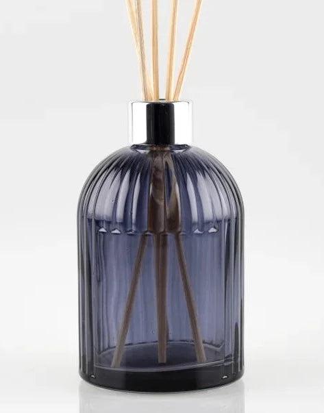 Reed Diffuser Bottle Smokey Black & Gloss SIlver - The Fragrance Room