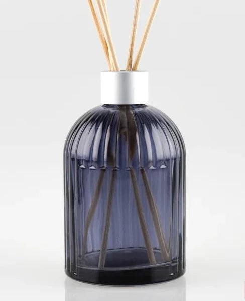 Reed Diffuser Bottle Smokey Black & Matt SIlver - The Fragrance Room