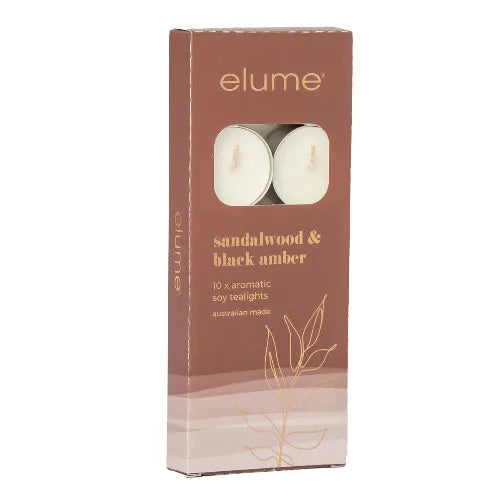 Sandalwood & Black Amber Tealights