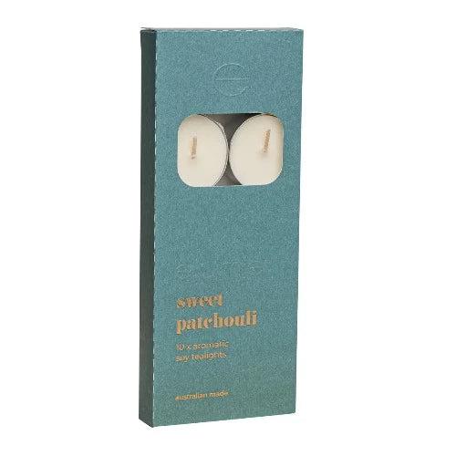 Sweet Patchouli Tealights Pack of 10 - The Fragrance Room