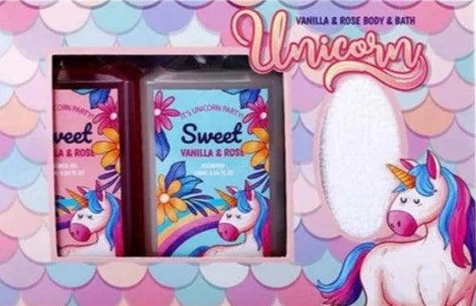 Unicorn Bath Gift S/3 Vanilla & Rose - The Fragrance Room