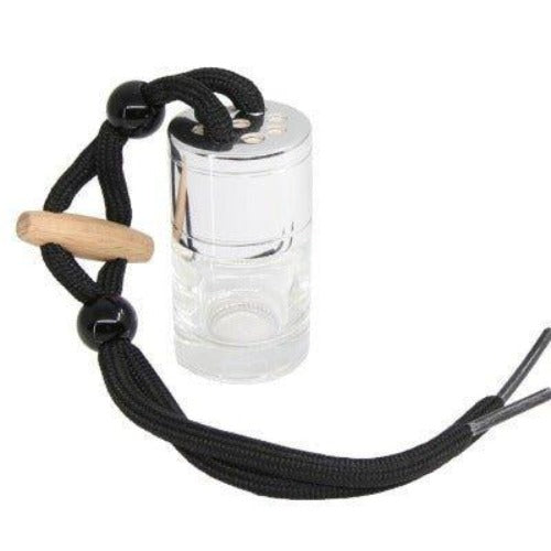 Car Diffuser Cylinder Hanging 10ml Silver - The Fragrance Room