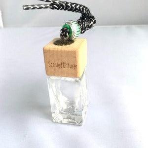 Hanging Diffuser Cubic Bottle 10ml-Natural Wood - The Fragrance Room