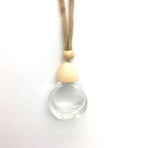 Hanging Diffuser Round Bottle 10ml-Natural Wood Empty - The Fragrance Room